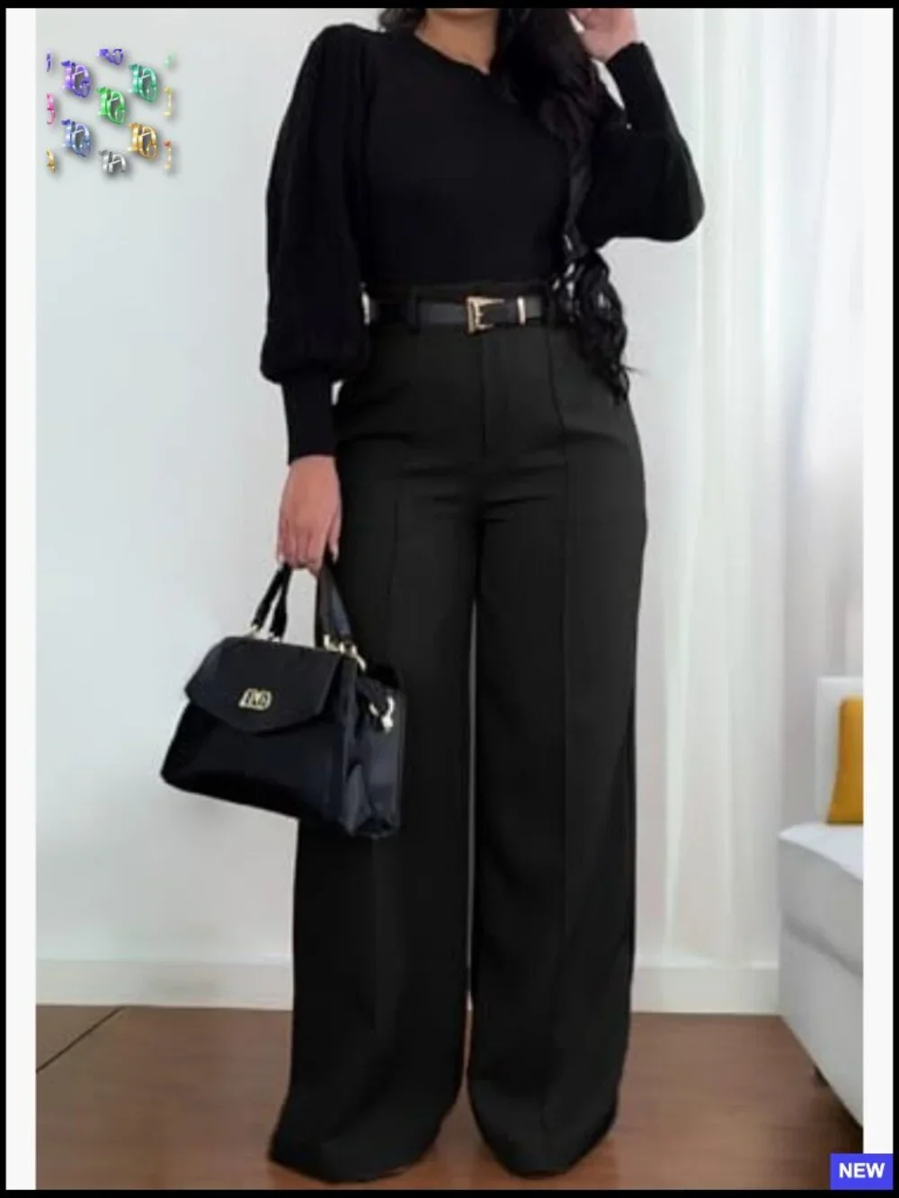High Waisted Wide Leg Pleated Dress Pants Business Casual Office Slacks Trousers